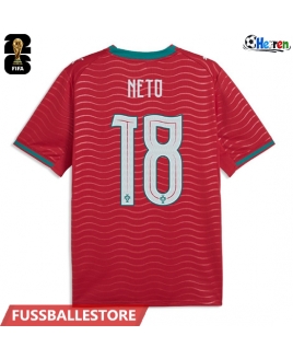 Günstige Portugal Pedro Neto #18 Heimtrikot WM 2026 Kurzarm